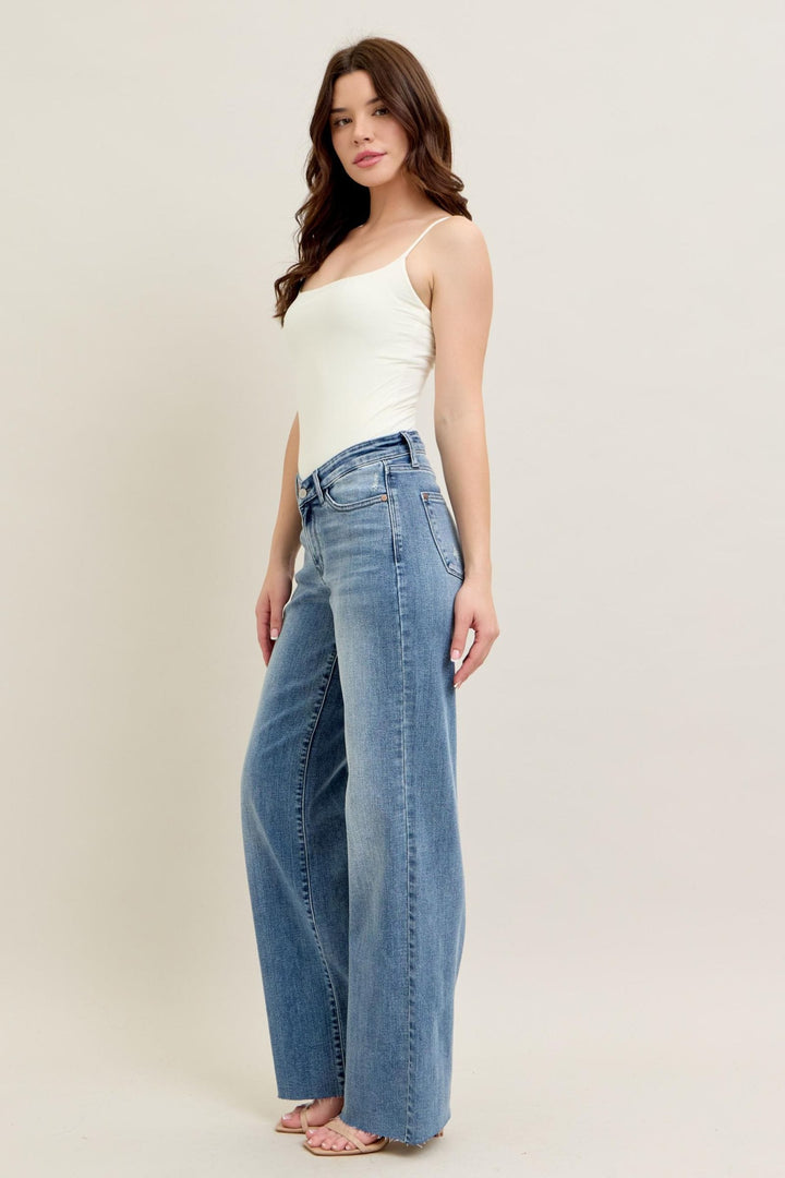 Judy Blue V-Front Baggy Straight Leg Jeans