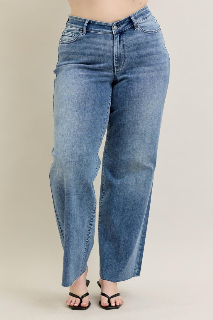 Judy Blue V-Front Baggy Straight Leg Jeans
