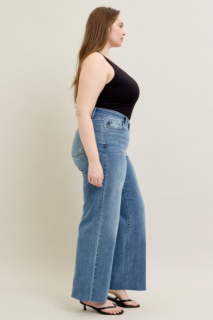Judy Blue V-Front Baggy Straight Leg Jeans