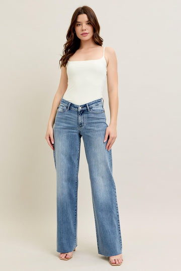 Judy Blue V-Front Baggy Straight Leg Jeans