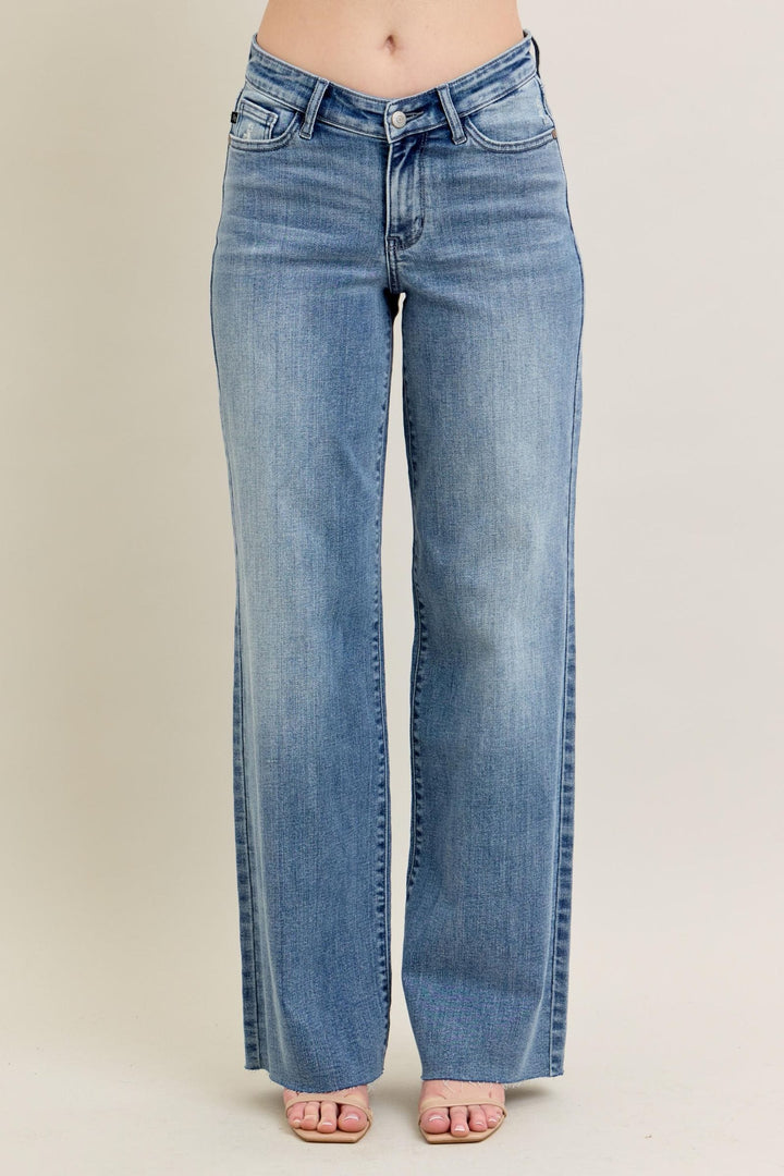 Judy Blue V-Front Baggy Straight Leg Jeans