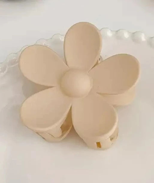 Large Matte Flower Hair Clip Claw