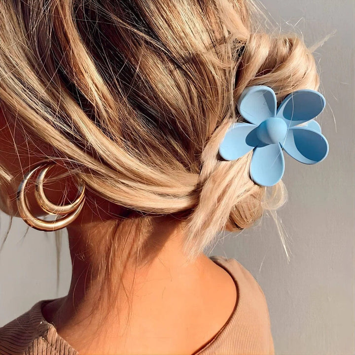 Large Matte Flower Hair Clip Claw