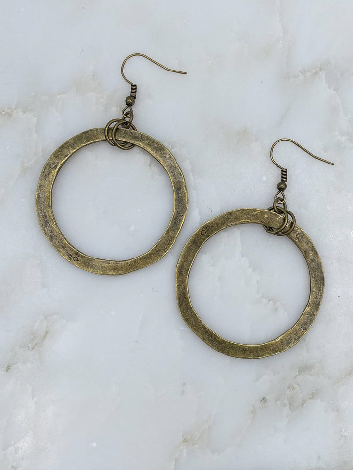 Large Oval Crystal Dangle Earrings