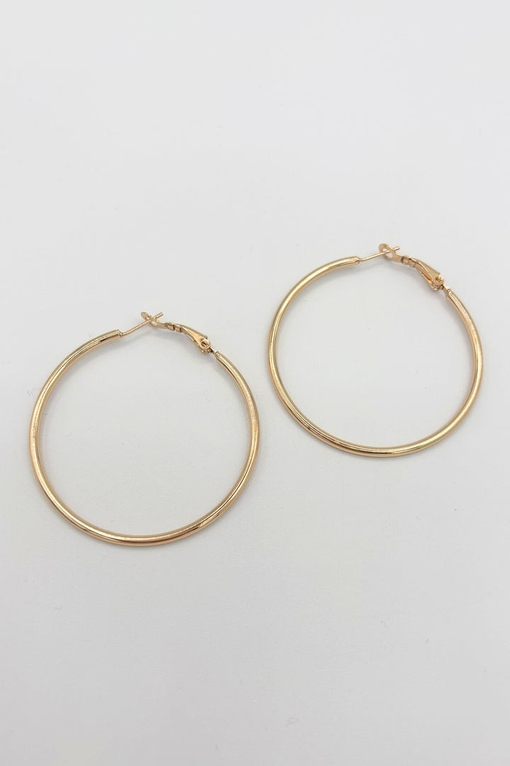 Large Thin Tube Hoop Earrings
