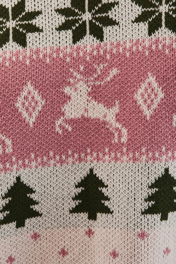 Le Lis Crew Neck Fairisle Pattern Christmas Sweater