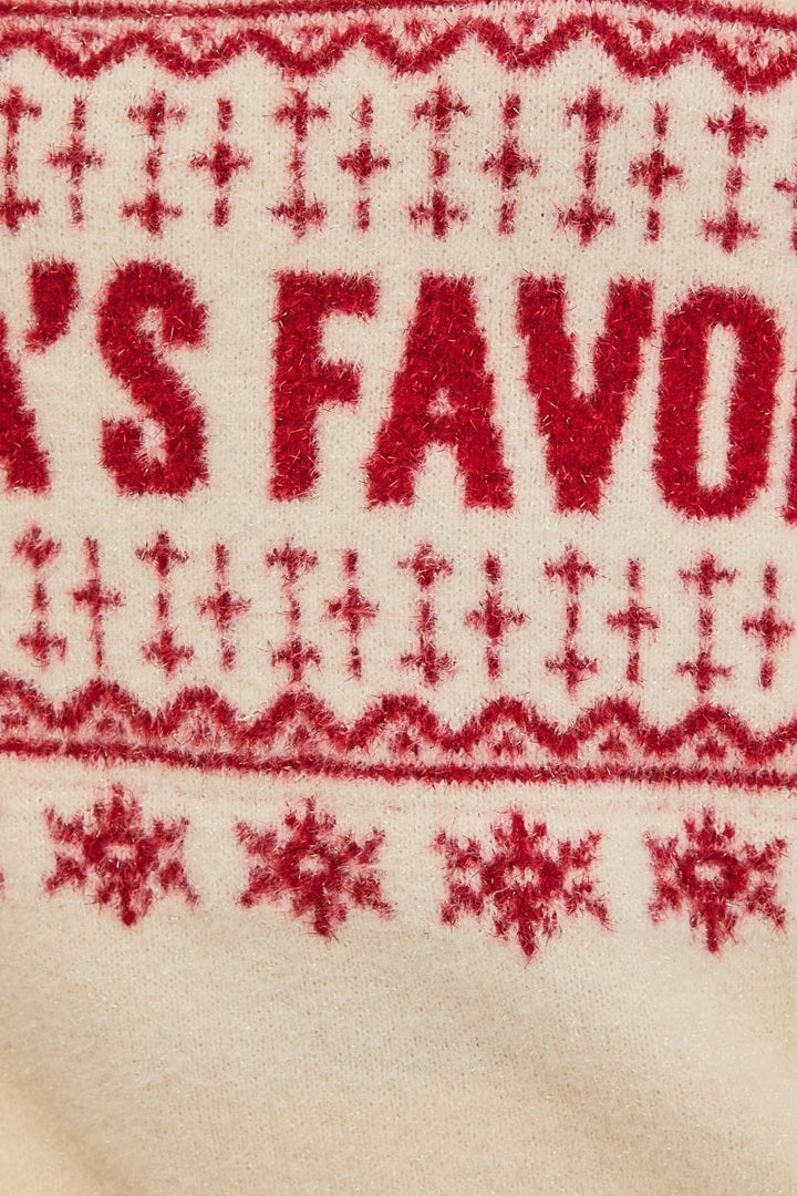 Le Lis "Santa's Favorite" Fuzzy Holiday Sweater