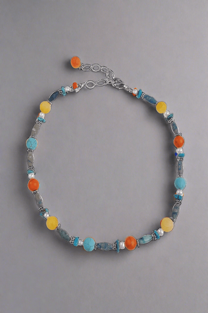 Living in Color Necklace with Genuine Stones