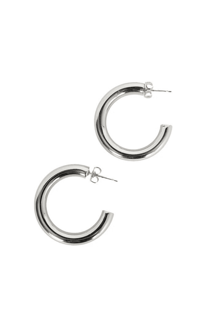 Metal Dipped Simple Classic Thick Open C-Hoop Earrings