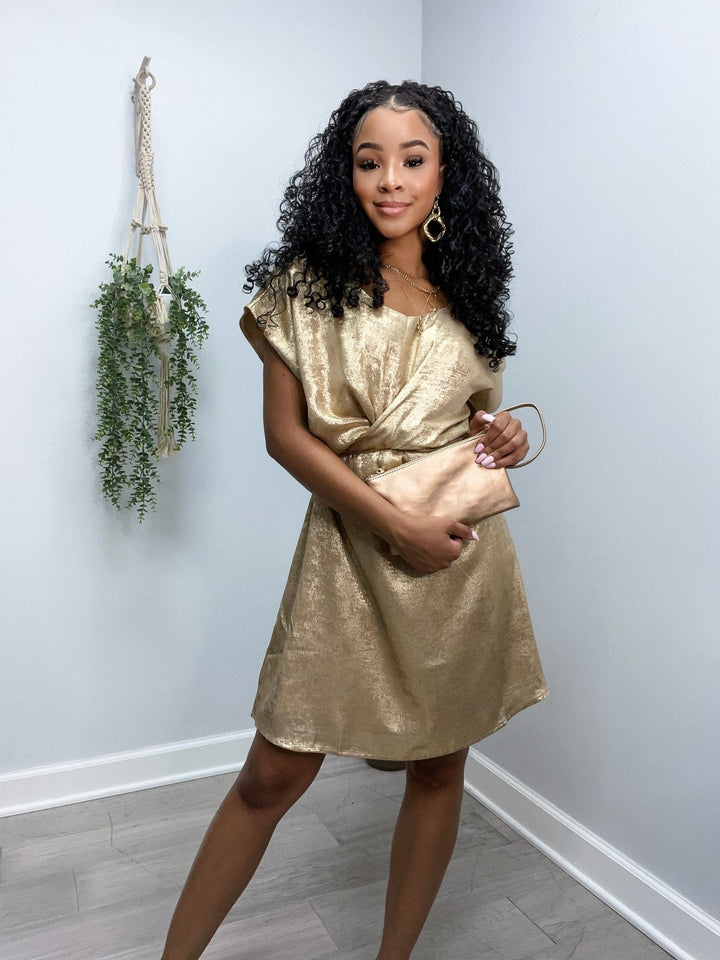 Molly Bracken Mini Golden Dress