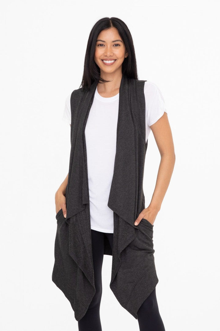 MONO B Fleece Waterfall Vest