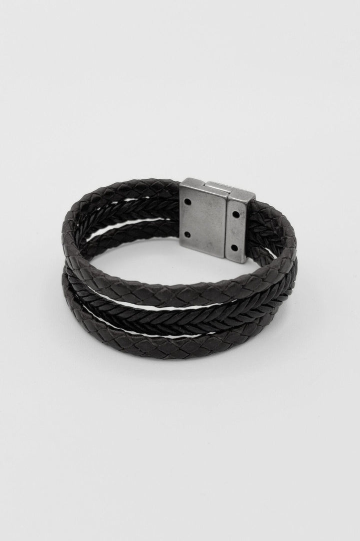 Multi Strand Braided Leather Bracelet