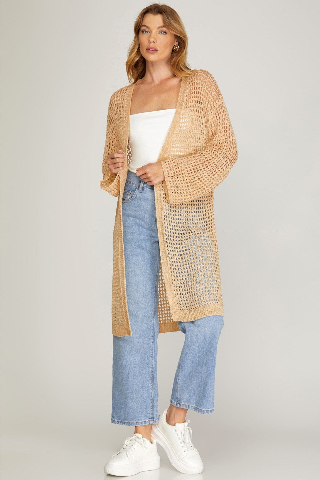 Open Cardigan with Relaxed Fit