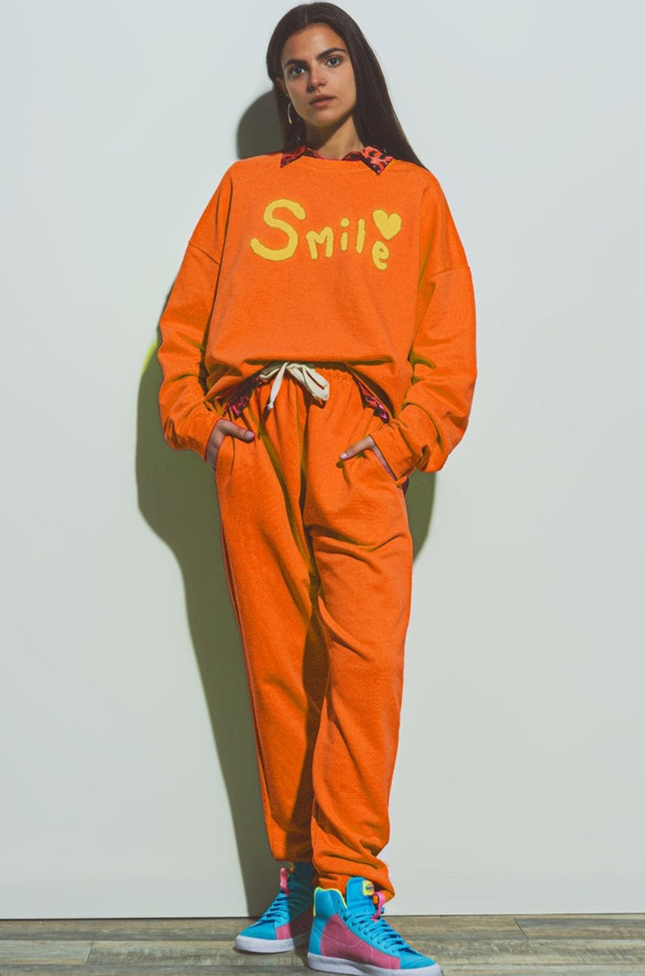 Orange Sweat Pants