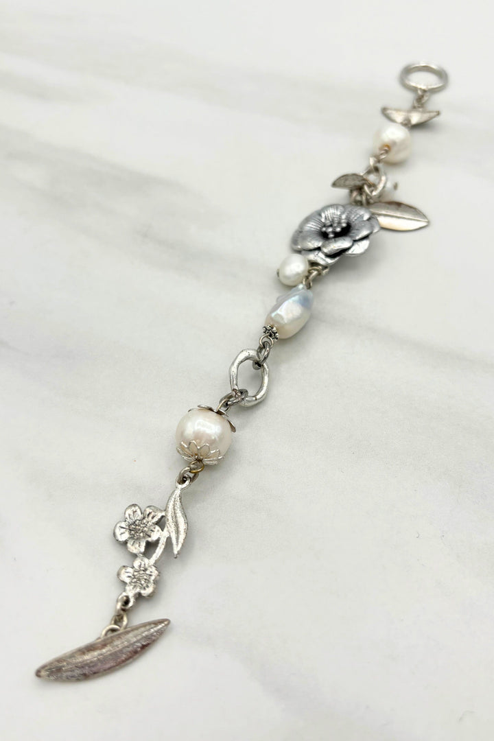 Pearly Flora Charm Bracelet