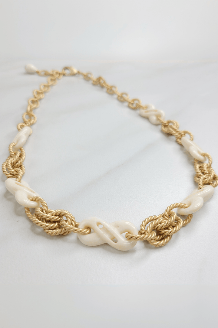 Phaedra Handmade Necklace with Vintage Ivory Bakelite
