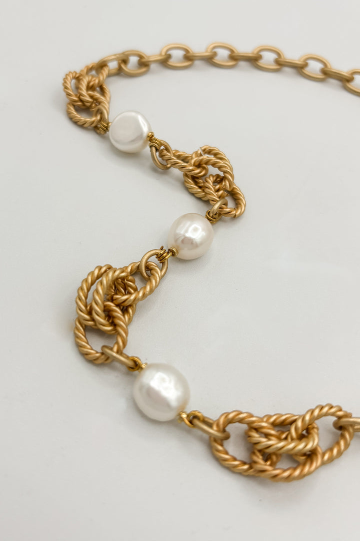 Phoebe Asymmetrical Pearl Necklace