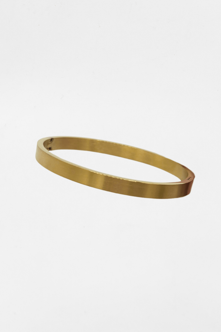 Plain Stainless Steel Hinged Bangle Bracelet