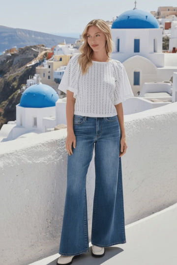 Judy Blue High Waist Wide Palazzo Jeans