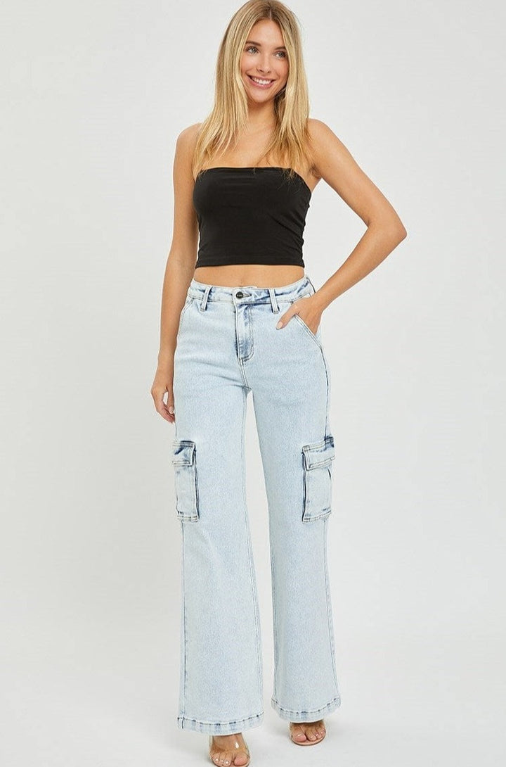 Women's Cargo Jeans, Low-Rise + High-Waisted