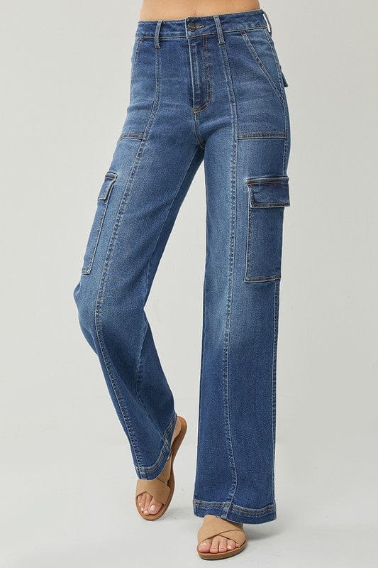 Risen High Rise Wide Cargo Jeans