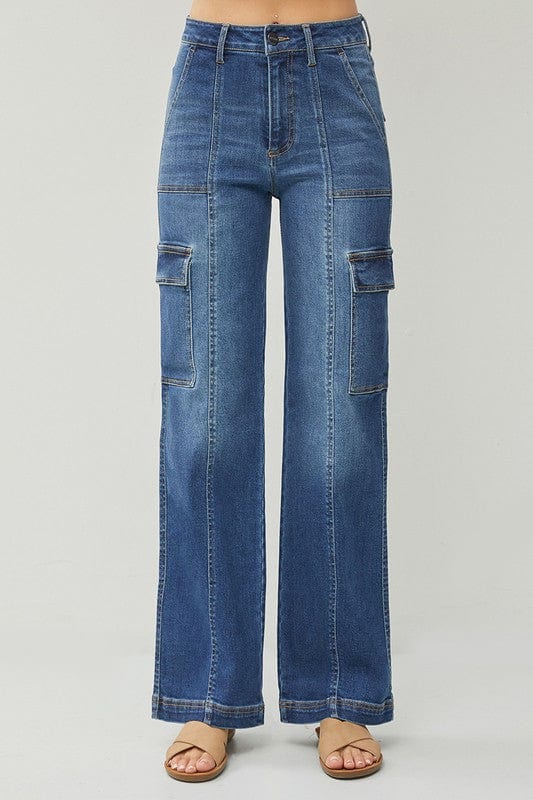 Risen High Rise Wide Cargo Jeans