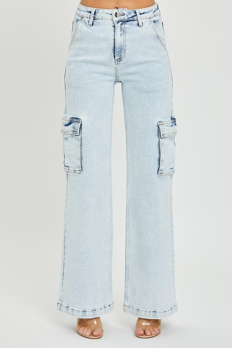 Risen High Rise Wide Cargo Jeans