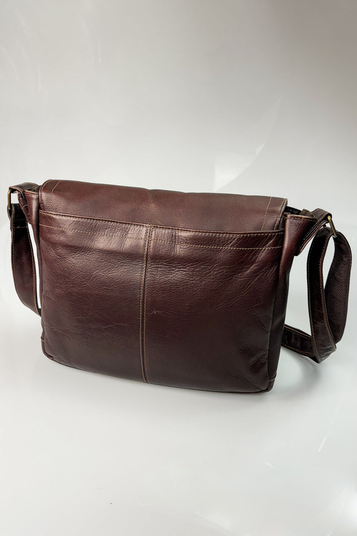 Safi Genuine Leather Crossbody Flap Bag with Card and Pen Slots