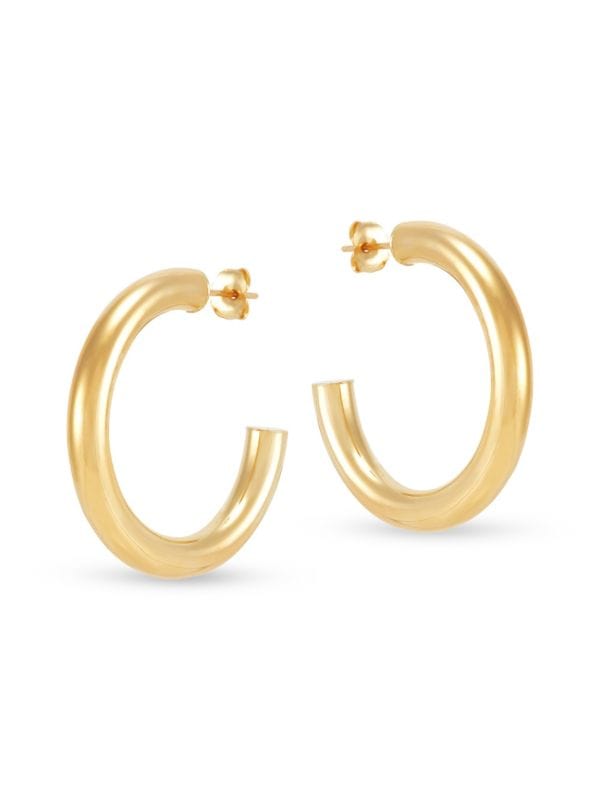 Simple Thick Open Hoop Earrings