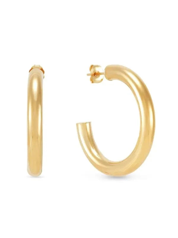 Simple Thick Open Hoop Earrings