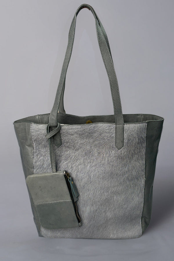 Skylar Genuine Leather and Cowhide Tote/Shoulder Bag