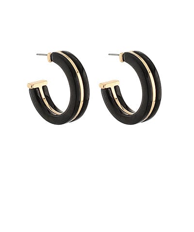 Small Colored Acrylic and Metal Open Hoops