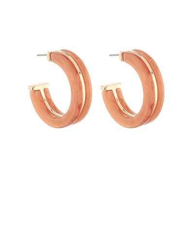 Small Colored Acrylic and Metal Open Hoops