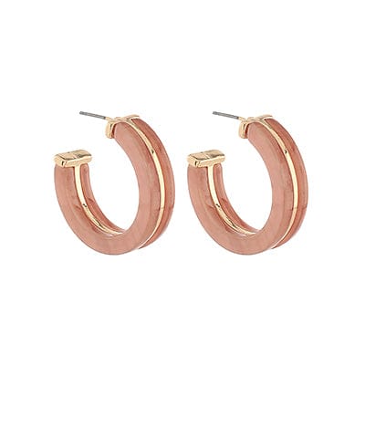 Small Colored Acrylic and Metal Open Hoops