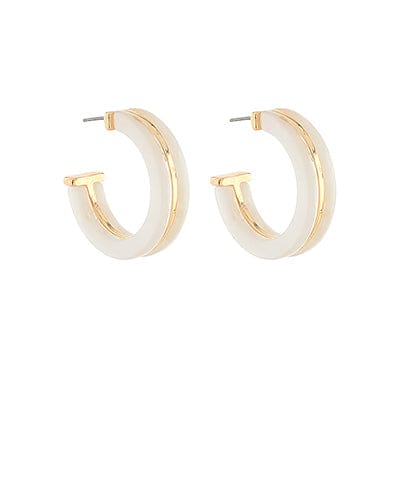 Small Colored Acrylic and Metal Open Hoops