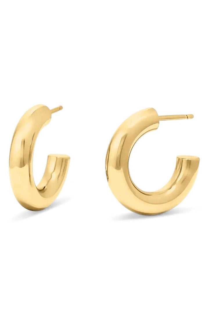 Small Simple Thick Open Hoop Earrings