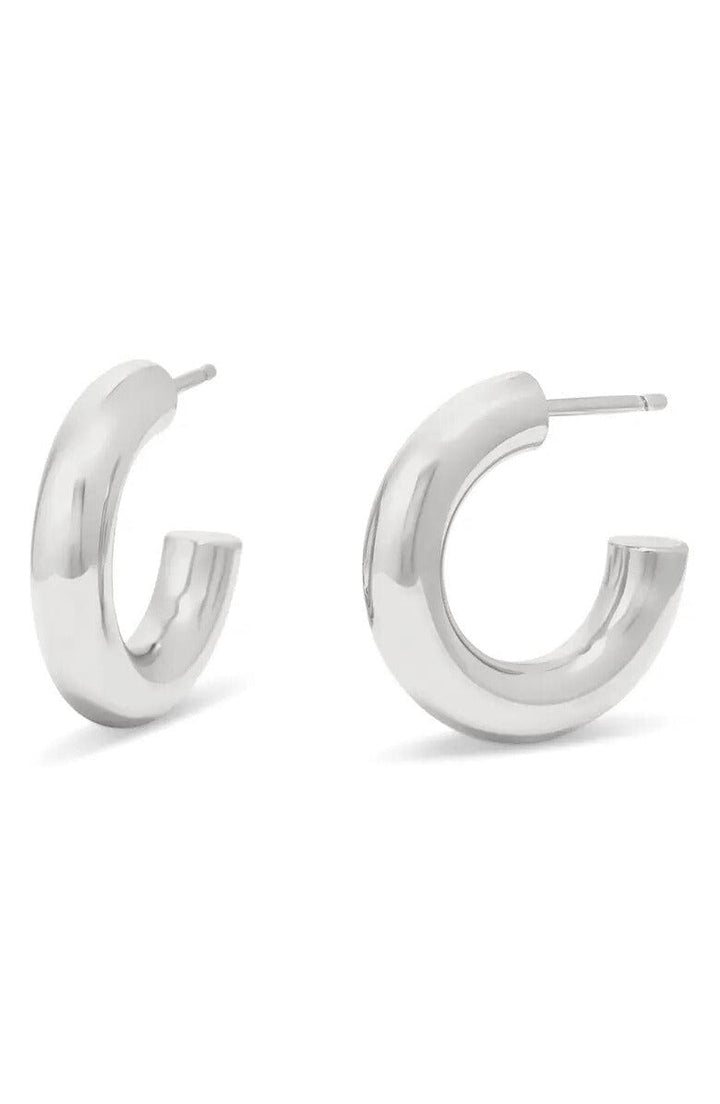Small Simple Thick Open Hoop Earrings