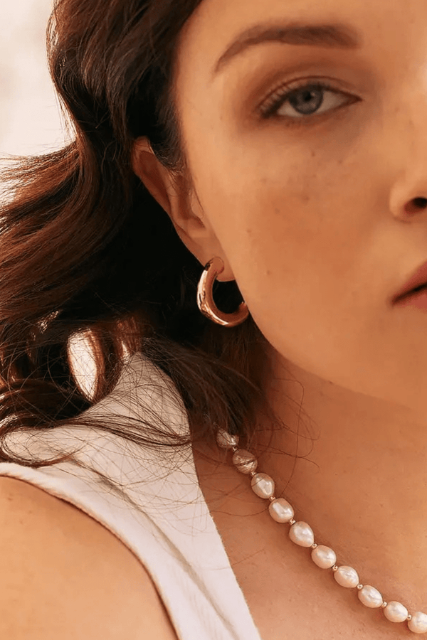 Small Simple Thick Open Hoop Earrings