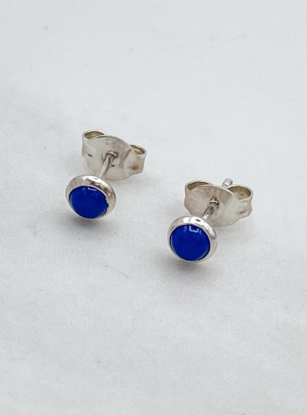 Small Sterling Silver 4mm Stone Studs