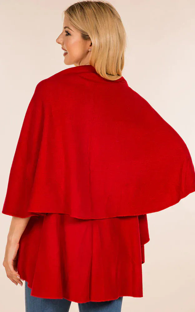 Solid Color High Low Hem Shawl Vest