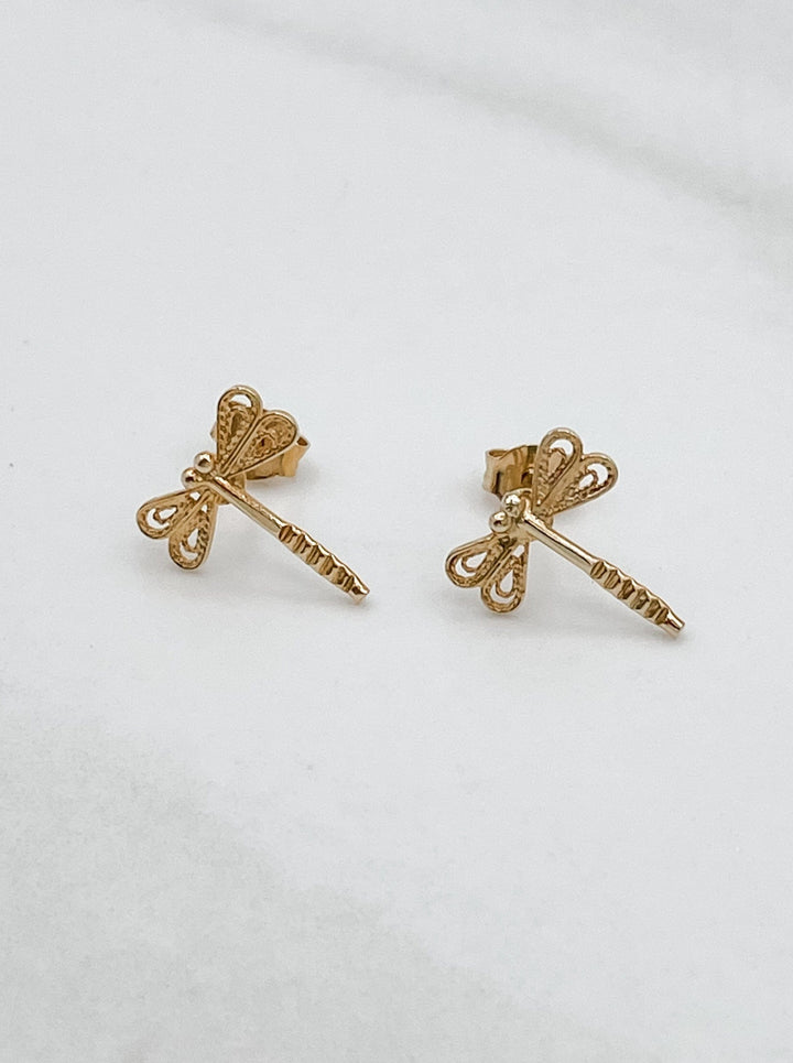 Sterling Silver Dragonfly Studs