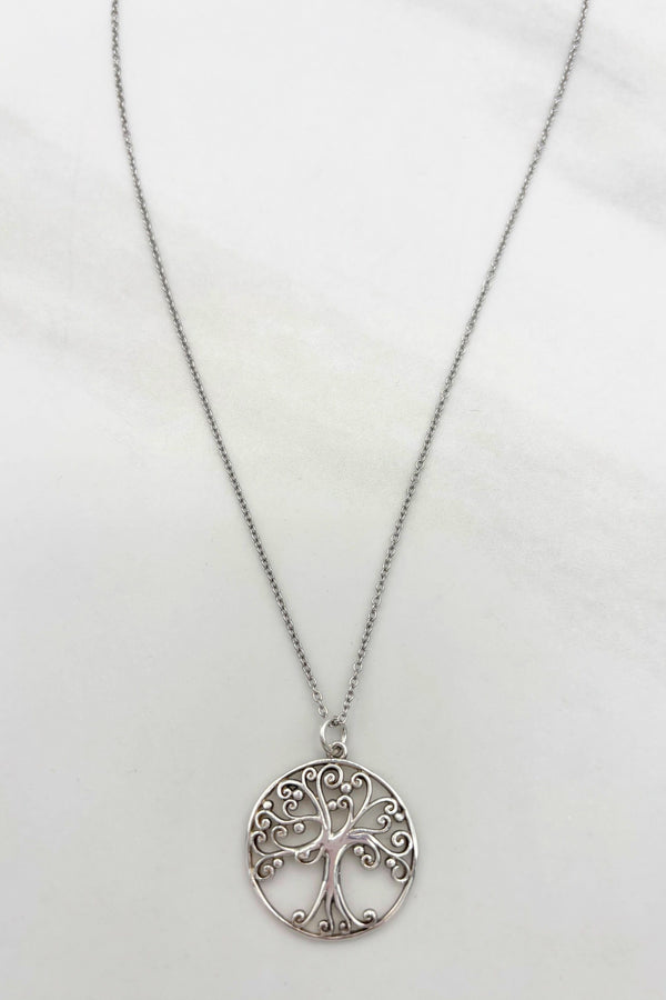 Sterling Silver Mini Tree of Life Pendant Necklace