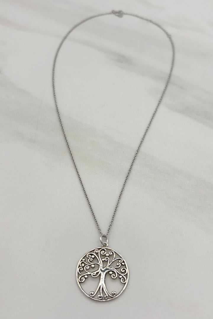 Sterling Silver Mini Tree of Life Pendant Necklace