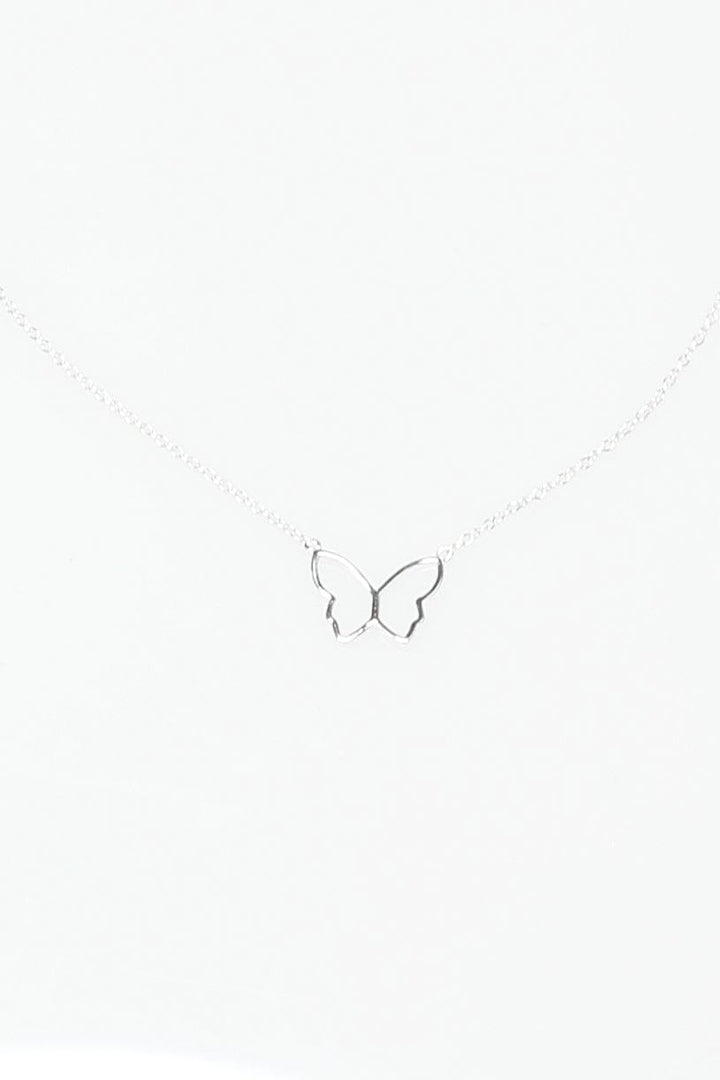 Sterling Silver Necklace with Butterfly