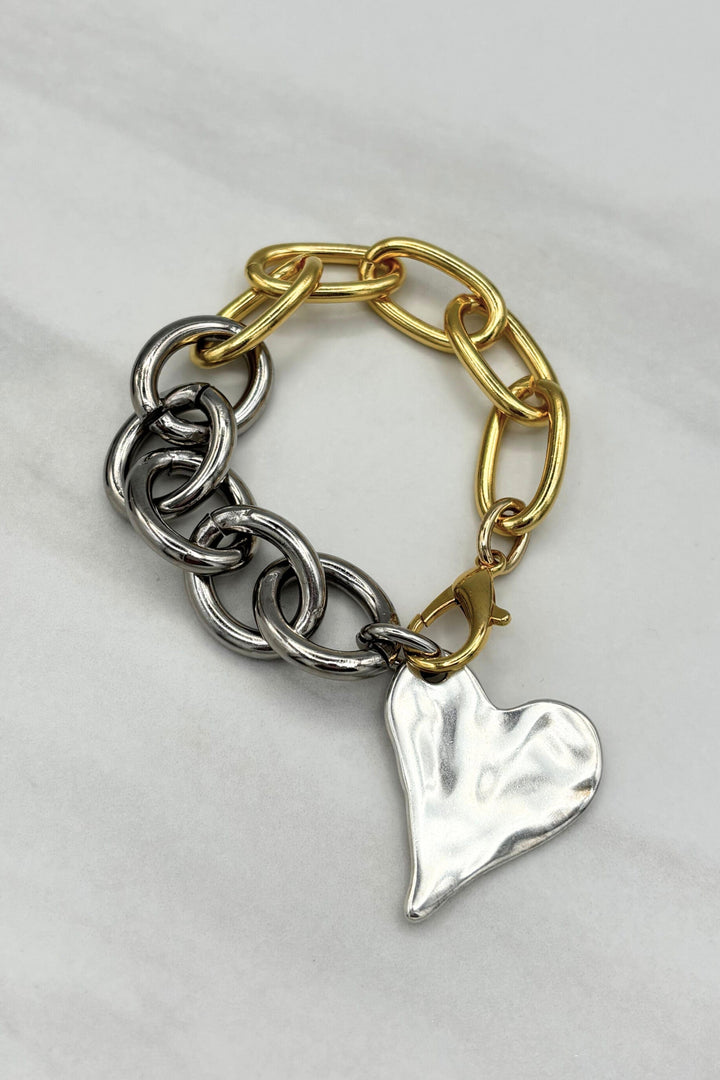 Suki Bracelet Handmade with Chain and Heart Charm