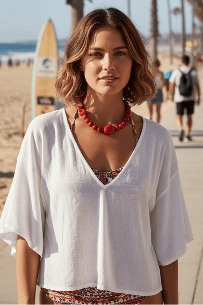 Sulis Handmade Beaded Necklace with Genuine Stone Accents