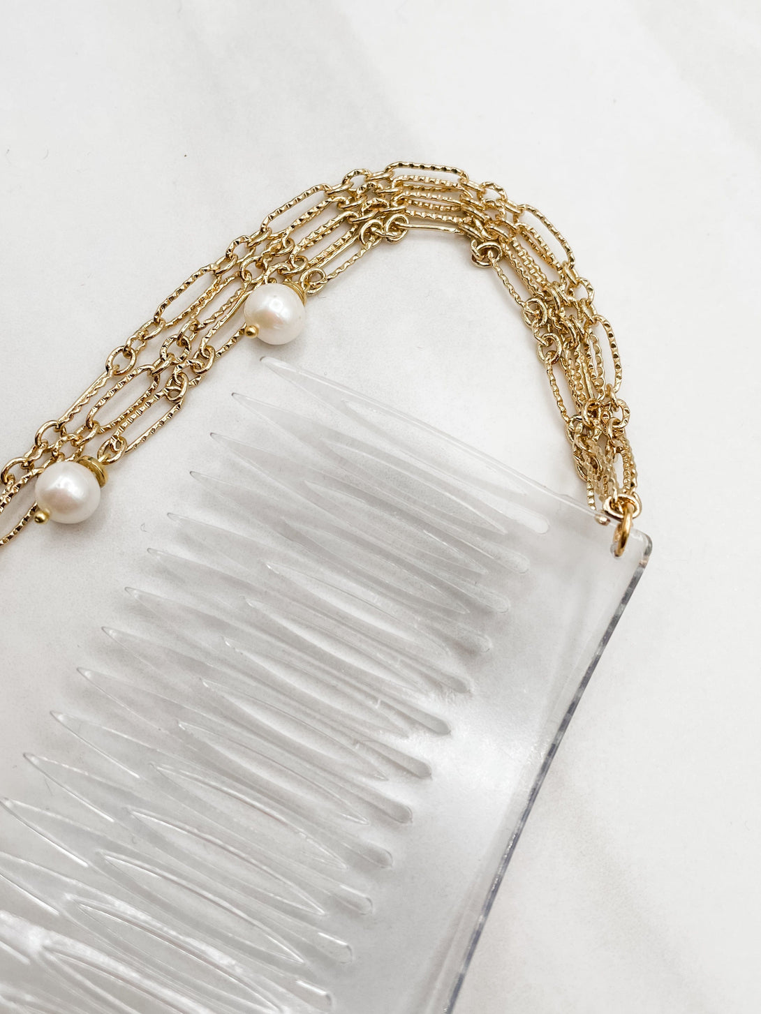 Sylvie Gabrielli French Vintage It's Gonna Be May Hair Comb, Women's Hair Ornament with Freshwater Pearls