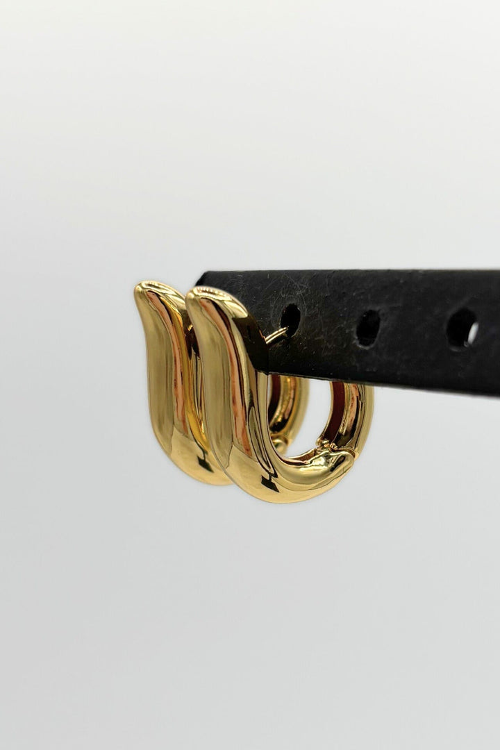 Tapered Point Top Wrap Bottom Hinge Hoop Earrings