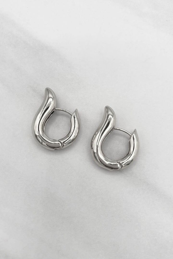 Tapered Point Top Wrap Bottom Hinge Hoop Earrings