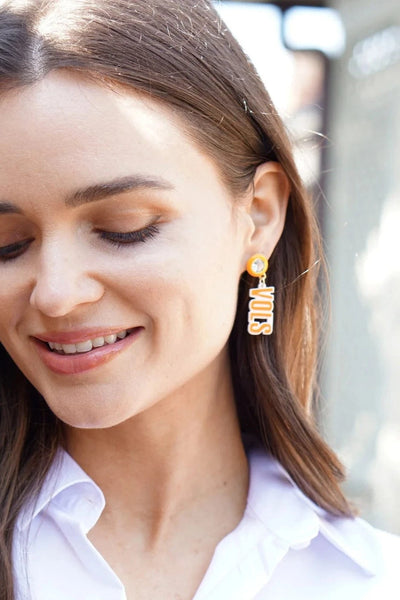Tennessee Vols Resin Block Letter Earrings